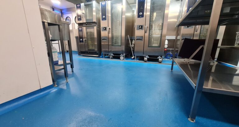 Heavy duty, washable, slip-resistant, resin floor screed, FeRFA Type 8.