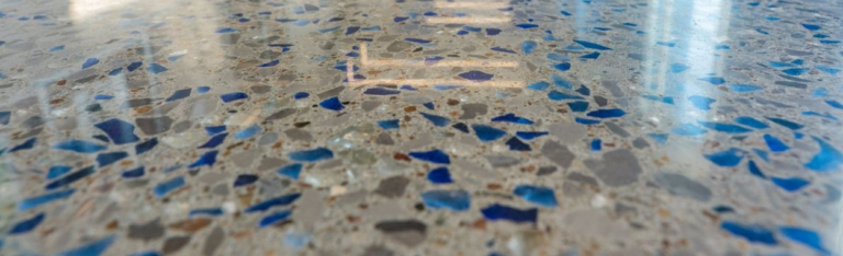 Exposed aggregate polished concrete
