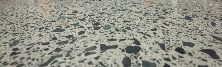 Exposed aggregate polished concrete floor