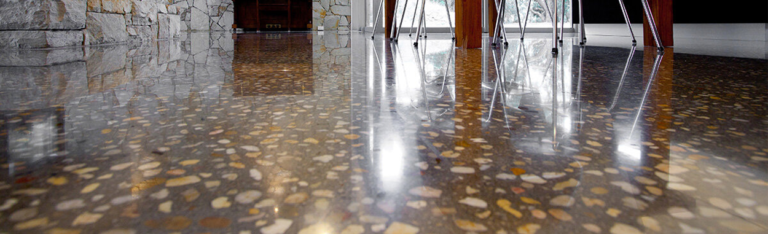 Polished concrete floor