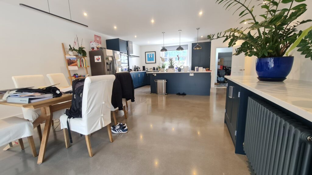 Polished Concrete Floor in a Home in Islington, London