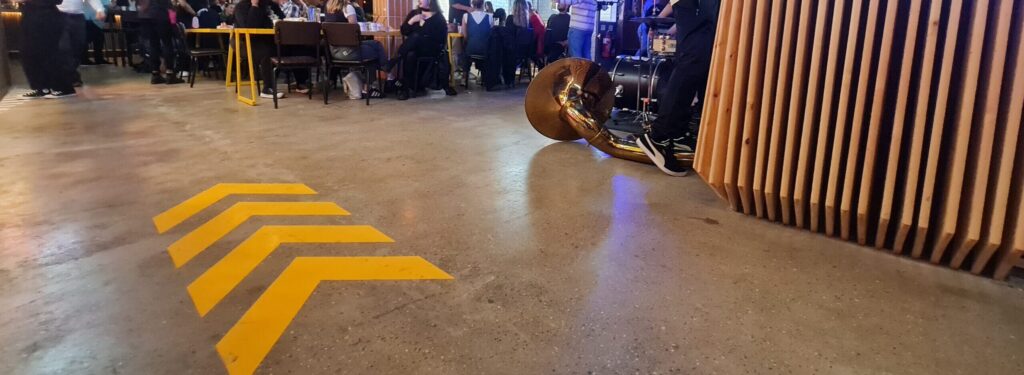 Polished Concrete with Exposed Aggregate and Satin/Matt finish in Market Place Food Hall